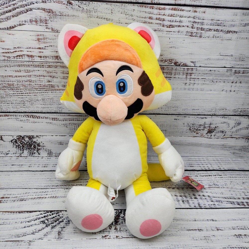 Super Mario World Nintendo Yellow Cat Suit Large Giant Plush 24" New With Tags